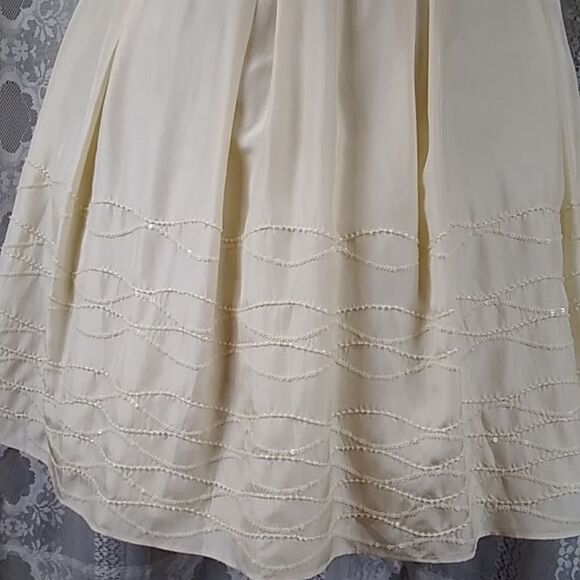 TALBOTS SILK 100% WOMEN'S SKIRT SIZE 12 COLOR CREAM - Picture 7 of 11